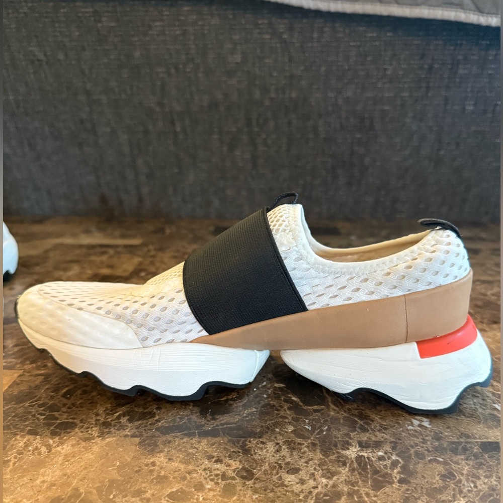Sorel Women's White, Black & Tan Slip-On Sneakers - Picture 4 of 15